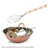 Mirror-polished stainless steel spoon head with bamboo design copper handle