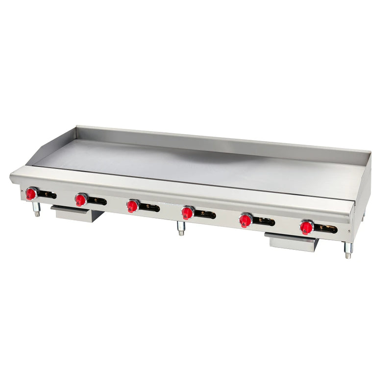 American Range ARTG-72-24 72" Countertop Gas Griddle, Thermostatic, 24" Deep, 180000 BTU