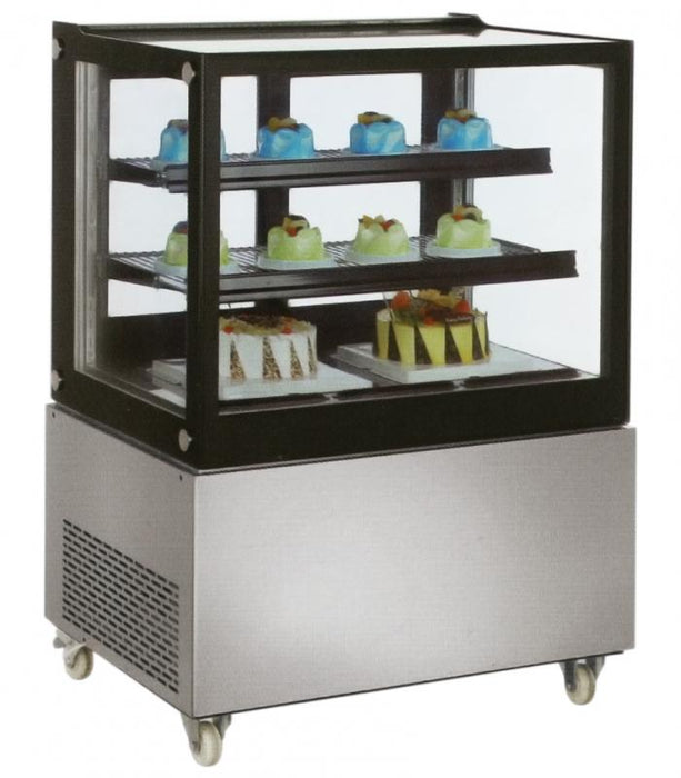 Omcan RS-CN-0370-S 48-inch Square Edge Refrigerated Floor Display Case with 13 cu.ft./370 L Capacity