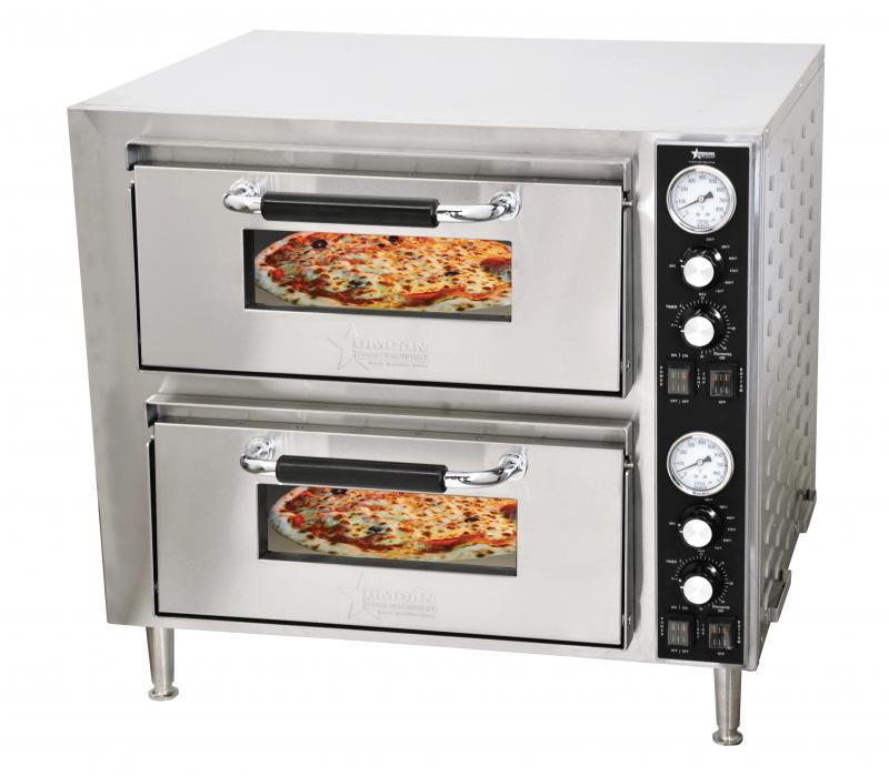 Omcan PE-CN-3200-D Countertop Double Quartz Pizza Oven