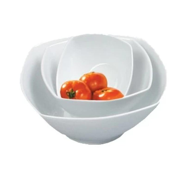 Yanco ML-407 7.5″ Square Salad Bowl, 32 oz Capacity, Porcelain, Super White (2Dz)