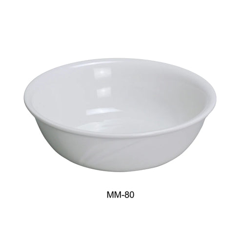 Yanco MM-80 7" Bowl, Embossed Pattern Bone, White Durable China 25 Oz, Pack of 24 (2 Dz)