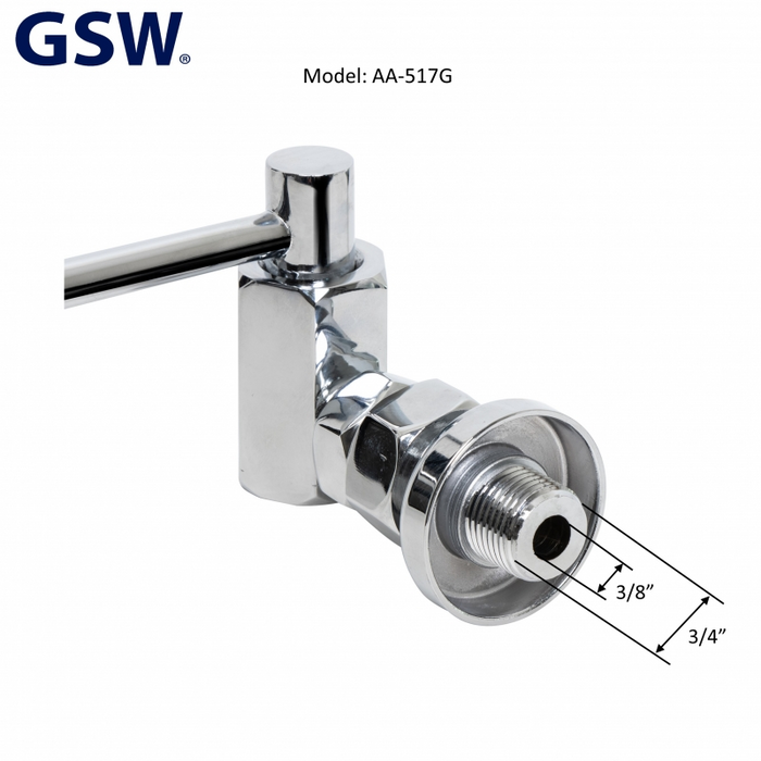 GSW AA Faucet AA-517G Wok Range Auto Faucet 1/2" NPT