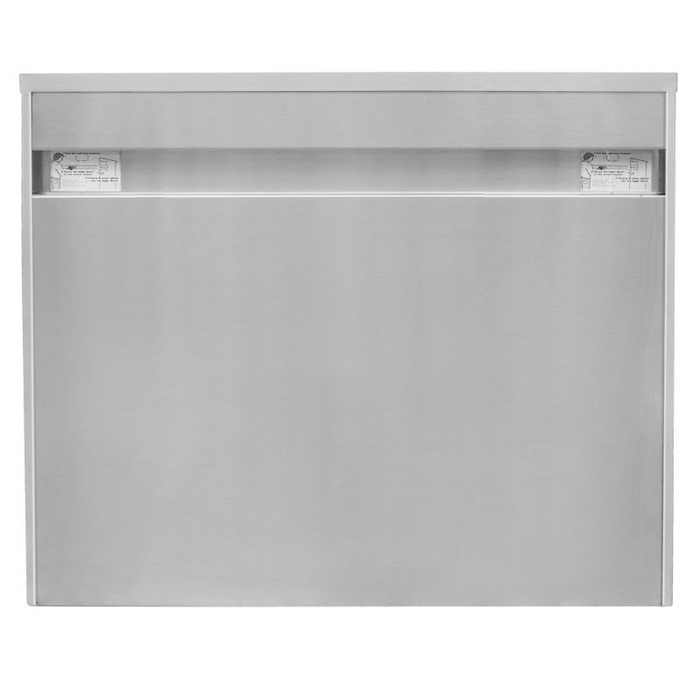 GSW Cabinets Stainless Steel Slope Top Wall Cabinets - Sliding Doors