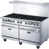 Dukers Range Ovens DCR60-10B 60″ Gas Range with Ten (10) Open Burners