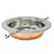 Handcrafted Copper & Stainless Steel Round Entree Serving Dish – Wide & Shallow Design, 5'' & 6'' Diameter