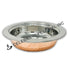 Shallow copper steel entrée bowl ideal for biryani, dal, or gravy dishes
