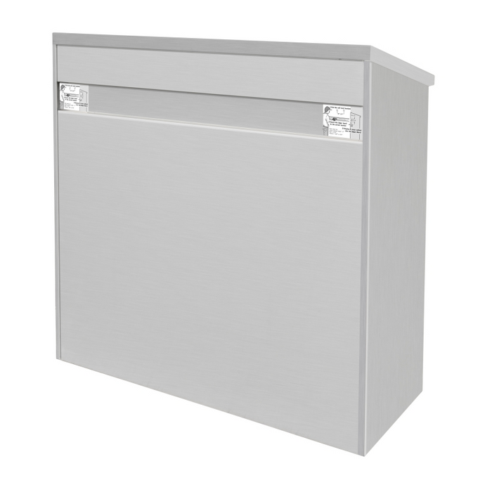 GSW Cabinets Stainless Steel Slope Top Wall Cabinets - Hinged Doors