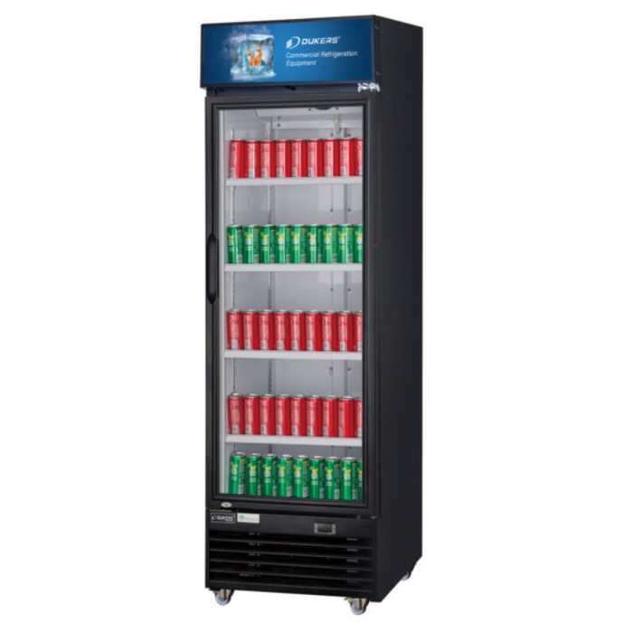 Dukers Glass Door Merchandiser Refrigerator DSM-15R Commercial Single Glass Swing Door Merchandiser Refrigerator