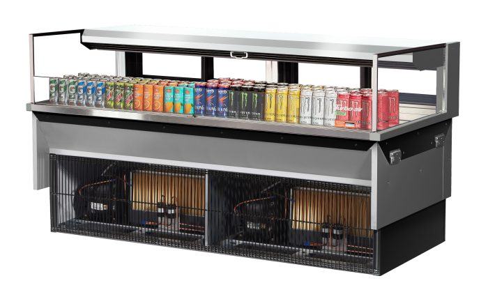 Turbo Air TOM-72L-UFD-S-1SI-N Drop-In Horizontal Open Display Case, 9.7 cu. ft.