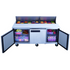 Dukers Food Prep Table Refrigerator DSP72-18-S3 3-Door Commercial Food Prep Table Refrigerator in Stainless Steel