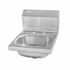 GSW Stainless Steel Wall Mount Hand Sink With Deck Mount Faucet