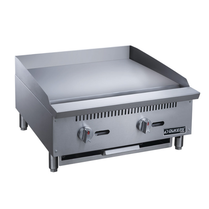 Dukers Griddles DCGM24 24 in. W Griddle with 2 Burners