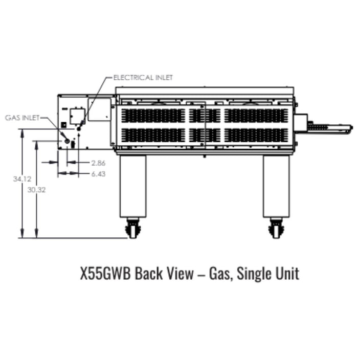 Middleby Marshall X55GWB X-Series Wide Body Gas Conveyor Oven - Single/Double/Triple Stack options Available