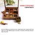 Square Wooden Spice Box/ Masala Dabba / Organizer- see Thru Lid
