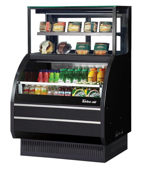 Turbo Air TOM-W-40SB-UF-N Open Display Merchandiser Combination, 4.2 top/6.4 bottom cu. ft.