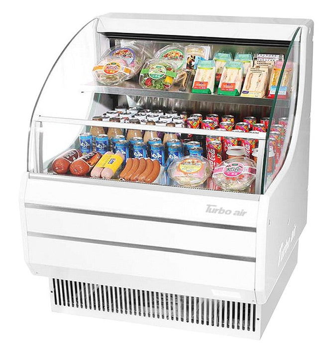 Turbo Air TOM-30LW(B)-N Horizontal Open Display Merchandiser, 5.1 cu. ft.