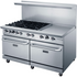 Dukers Range Ovens DCR60-6B24GM 60″ Gas Range with Six (6) Open Burners & 24″ Griddle