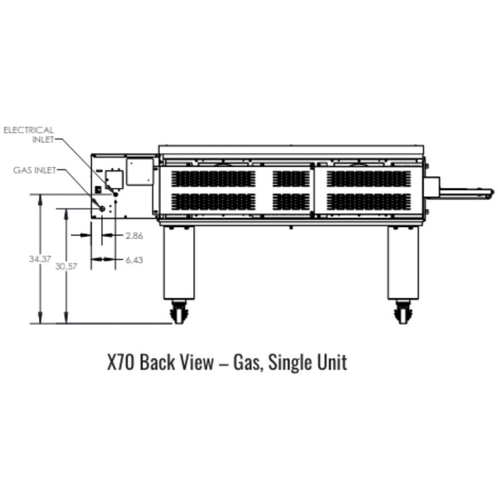 Middleby Marshall X70 X-Series Gas Conveyor Oven - Single/Double/Triple Stack options Available