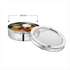 Stainless Steel Spice Box/ Masala Dabba / Organizer - 9" round , see Thru Lid and 7 Bowls