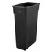 Winco PTC-23K 23-gallon slim black trash can