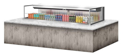 Turbo Air TOM-72L-UF-S-1SI-N Drop-In Horizontal Open Display Case, 15.8 cu. ft.