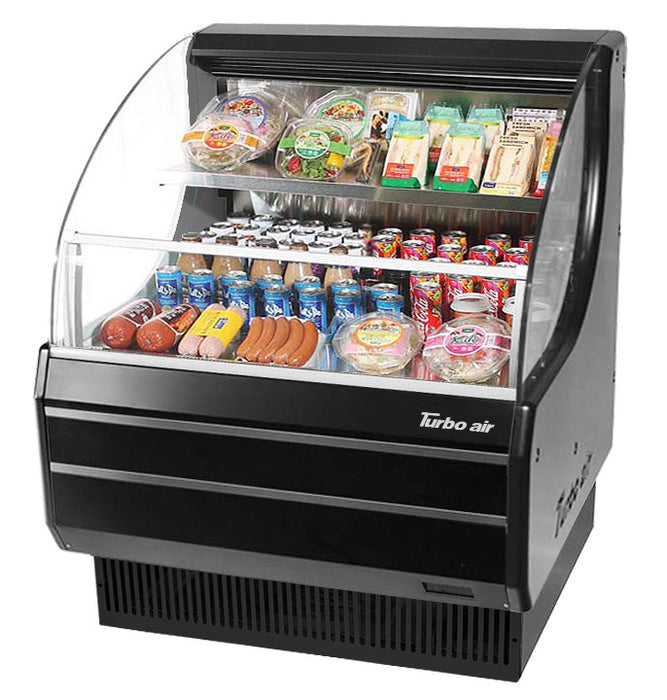 Turbo Air TOM-30LW(B)-N Horizontal Open Display Merchandiser, 5.1 cu. ft.