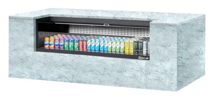 Turbo Air TOM-60UC-W(B)-N Drop-In Horizontal Open Display Case, 8.6 cu. ft.