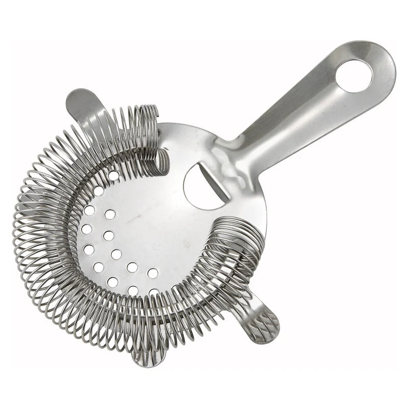 Winco Stainless Steel 4-Prong Commercial Bar Strainer for Cocktail & Beverage Preparation