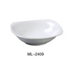 Yanco ML-2409 9" X 2 1/2" Square Bowl With Rounded Corner, Super White, High Quality Porcelain 36 Oz, Pack of 12 (1 Dz)