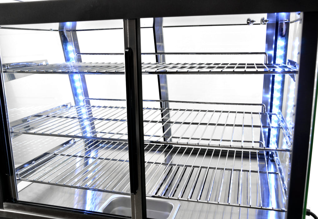 Omcan DW-CN-0096 26-inch Display Warmer with 96 L capacity and Front and Back Doors