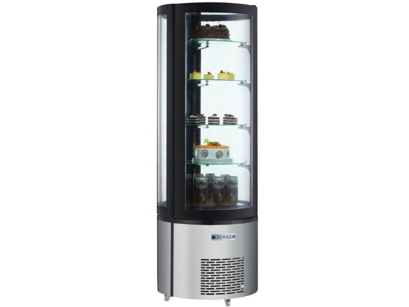 Omcan RS-CN-0400-R 27″ Circular Floor Refrigerated Showcase with 14.1 cu.ft./400 L Capacity