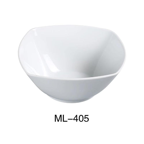 Yanco ML-405 5.25″ Square Salad Bowl, 12 oz Capacity, Porcelain, Super White (3Dz)
