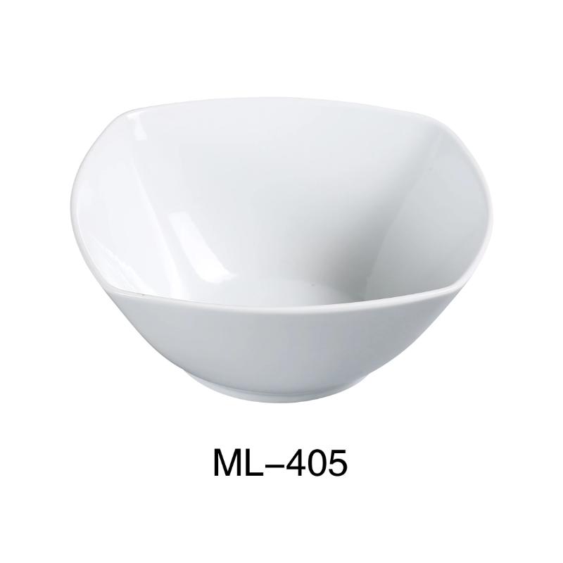 Yanco ML-405 5.25″ Square Salad Bowl, 12 oz Capacity, Porcelain, Super White (3Dz)