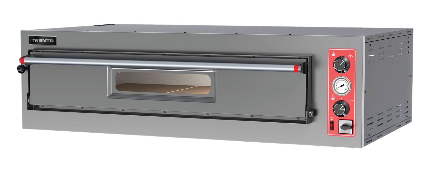 Omcan PE-IT-0019-S Trento Entry Max Series 39″ Single Chamber Pizza Oven with 27.6″ Chamber – 220 V, 3 Ph, 5.6 kW