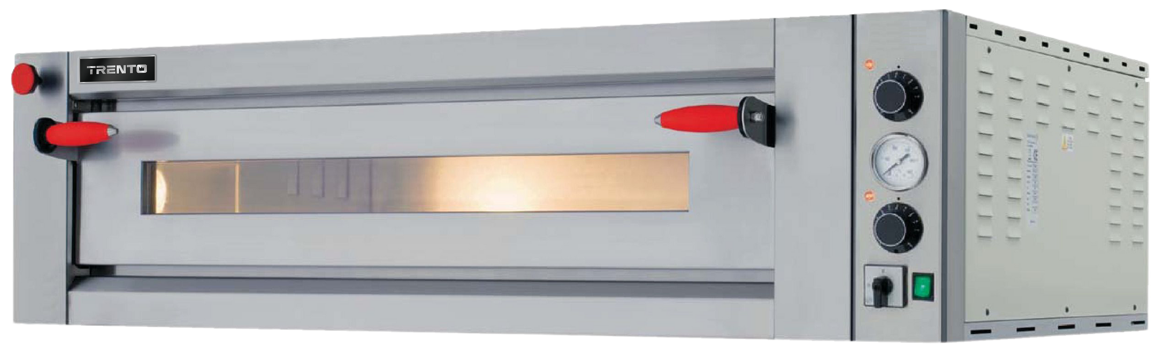 Omcan PE-IT-0024-S Trento Fuoco Series 43″ Single Chamber Pizza Oven with 27.6″ Chamber, Mechanical Display – 6.6 kW, 220 V, 3 Ph