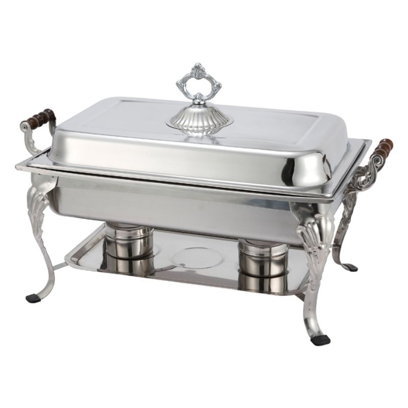 Winco 408-1 Crown 8qt Full-size Chafer, S/S (Price/Set)