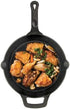 CAGP Series FireIron Round Cast Iron Grill Pan with Helper Handle by Winco