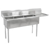 John Boos E3S8-1824-14R24-X 3 Compartment Sink