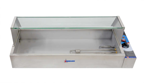 Omcan FW-CN-0905 36-inch Bain Marie with 3 Half-size Pans and 1.5 kW