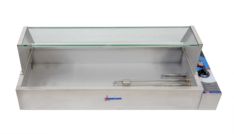 Omcan FW-CN-0905 36-inch Bain Marie with 3 Half-size Pans and 1.5 kW
