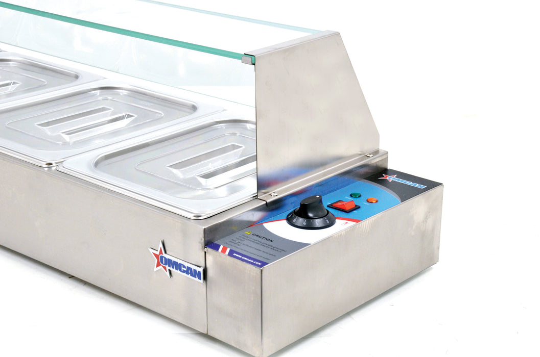Omcan FW-CN-1170 46-inch Bain Marie with 4 Half-size Pans and 1.5 kW
