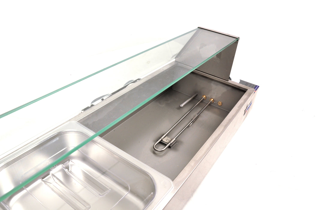 Omcan FW-CN-1170 57-inch Bain Marie with 5 Half-size Pans and 1.8 kW