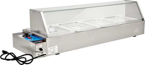 Omcan FW-CN-1170 46-inch Bain Marie with 4 Half-size Pans and 1.5 kW