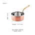 Rust-resistant stainless steel interior copper saucepan with ornate brass handle