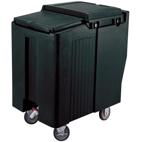 Cambro Ice Caddy 175 lb Towable Ice Transport Cart with Fixed and Swivel Casters