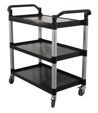 Omcan 43069 Black Plastic Bussing Cart with 19.5″ x 31″ tray size