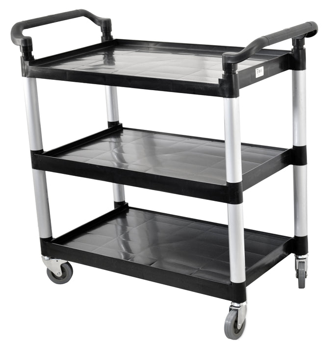 Omcan 43069 Black Plastic Bussing Cart with 19.5″ x 31″ tray size
