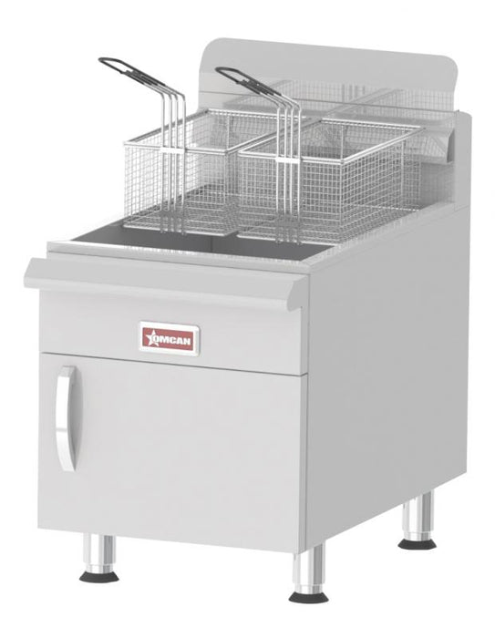 Omcan CE-CN-UR-CF30-NG Commercial Countertop Natural Gas Fryer with 53,000 BTU and 30 lb. Oil Capacity