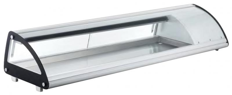 Omcan RS-CN-0103-SC 69″ Sushi Showcase with Curved Glass and 2.75cu.ft. / 78L Capacity – 110V, 180W